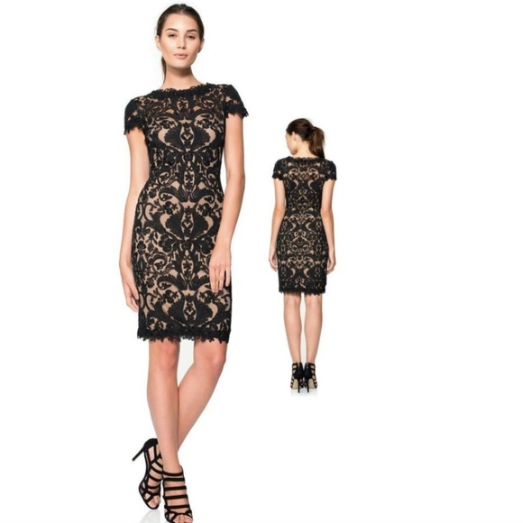Tadashi Shoji With Tag Cap Sleeve Lace Cocktail Dress - Picture 1 of 14